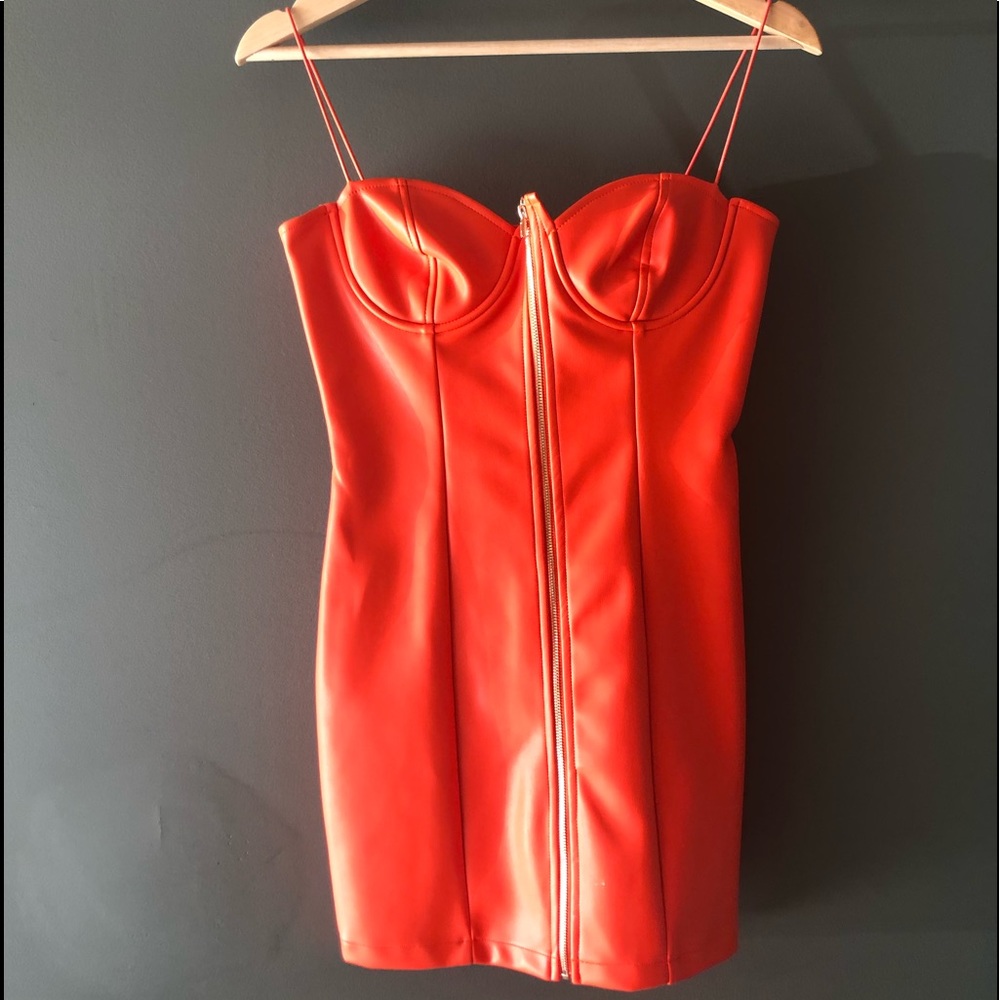 Jackie Faux Leather Dress